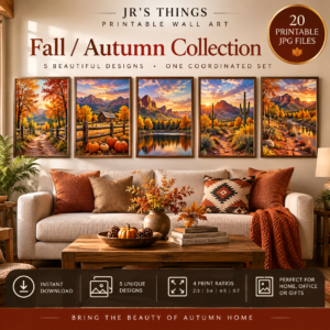 Fall & Autumn Printable Wall Art Collection – 5 Autumn Landscape Prints