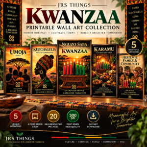 Kwanzaa Printable Wall Art Collection – 5 African Heritage & Family Prints